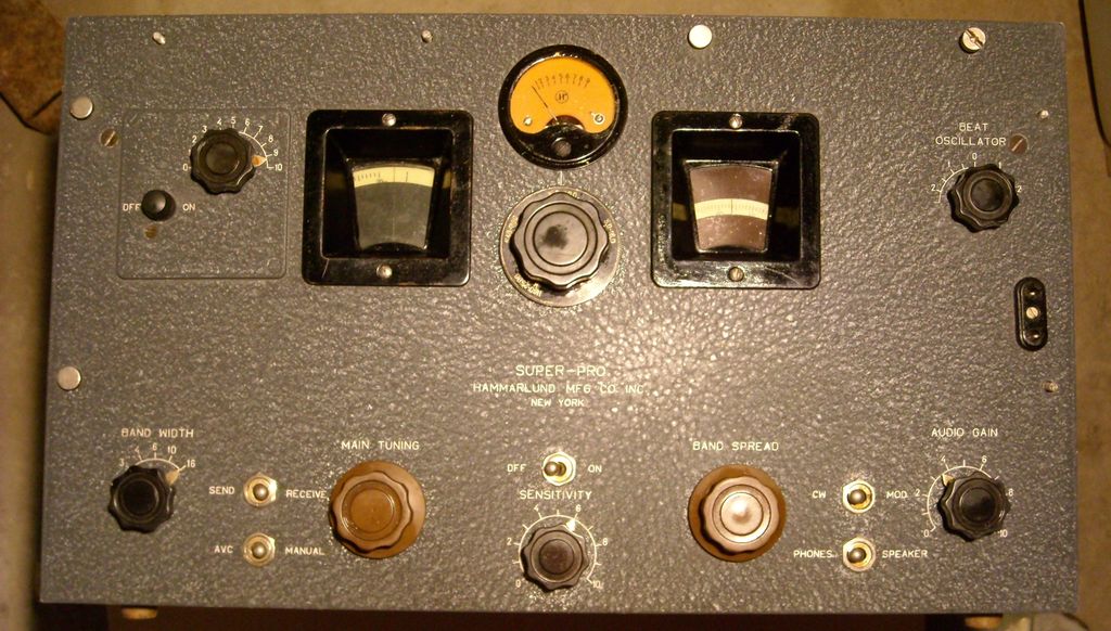 Radio receiver Hammarlund SP-100X Super-Pro Hammarlund SP-100X Super-Pro radio is an all-wave radio center receiver. Production company Hammarlund USA.